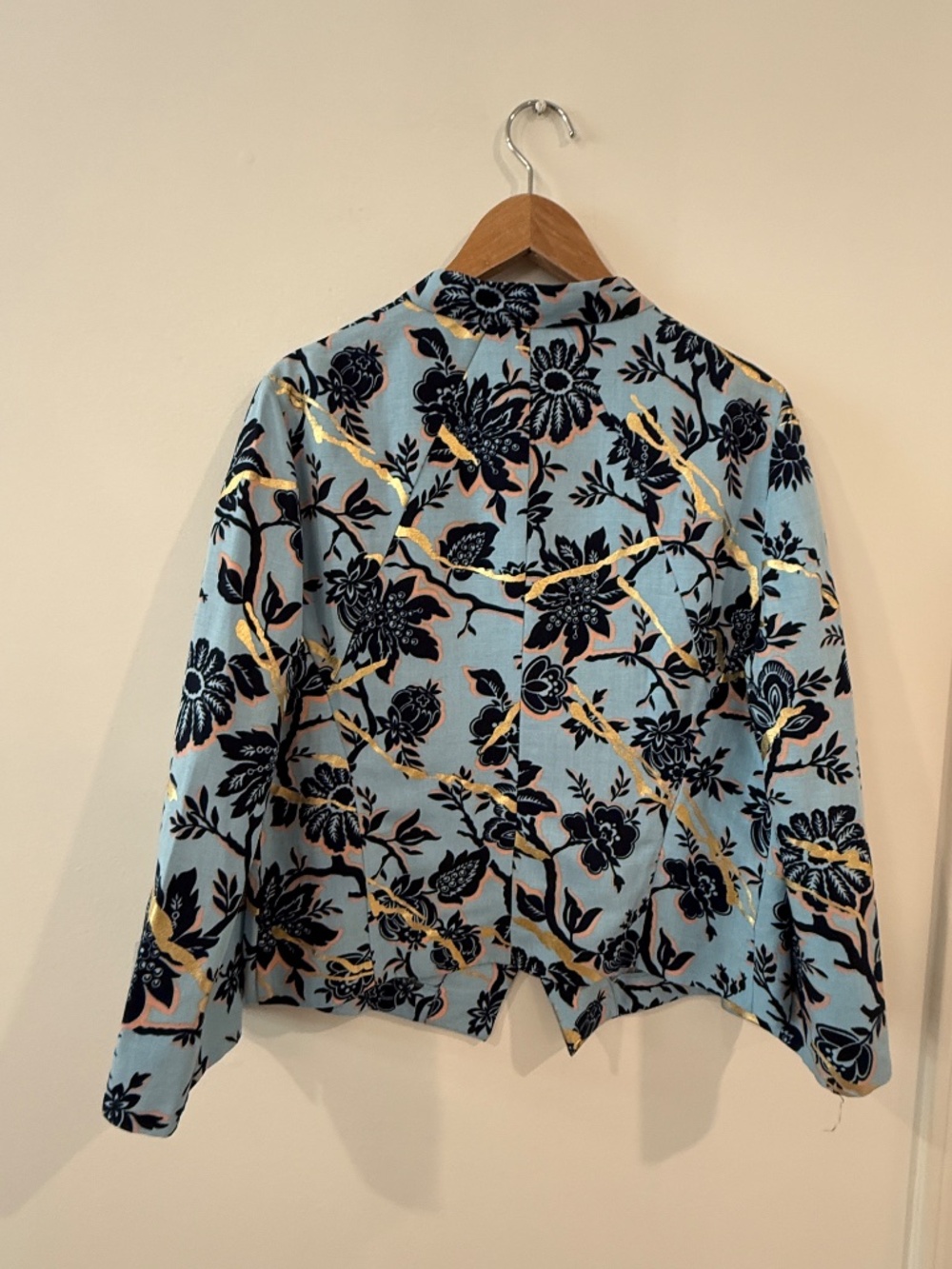 Vintage Bazar by Christian Lacroix blue floral blazer jacket, made France, EU 42 - Picture 2 of 14